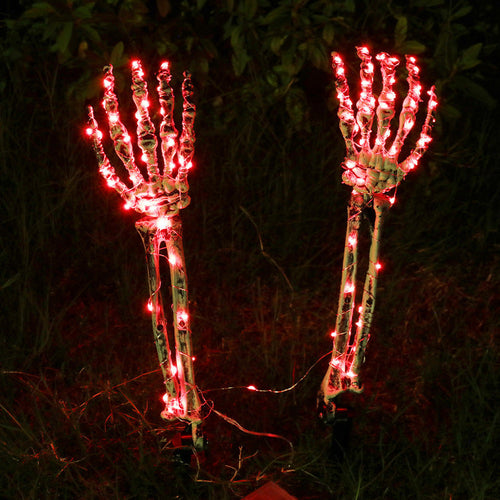 Halloween LED Light Up Skeleton Arm Hand Halloween Party Outdoor Home