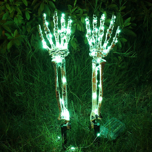 Halloween LED Light Up Skeleton Arm Hand Halloween Party Outdoor Home